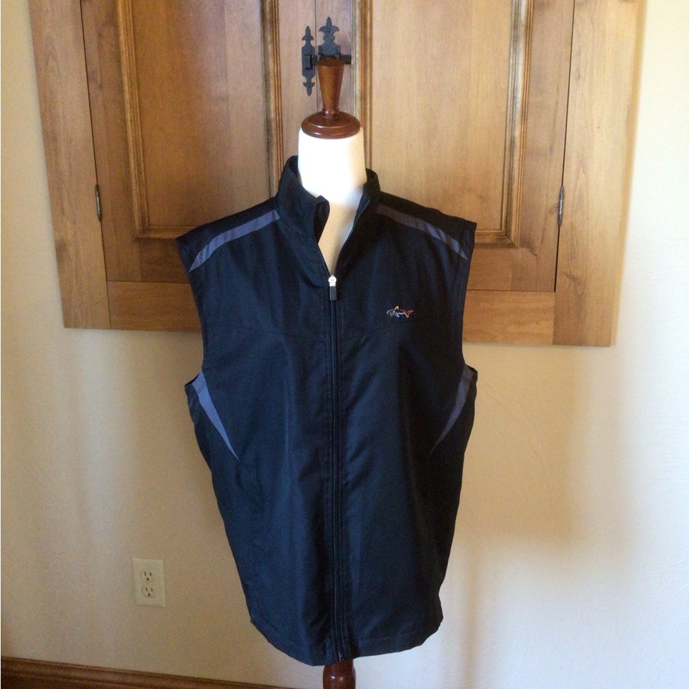 Men's Grey Norman Black outdoor vest.